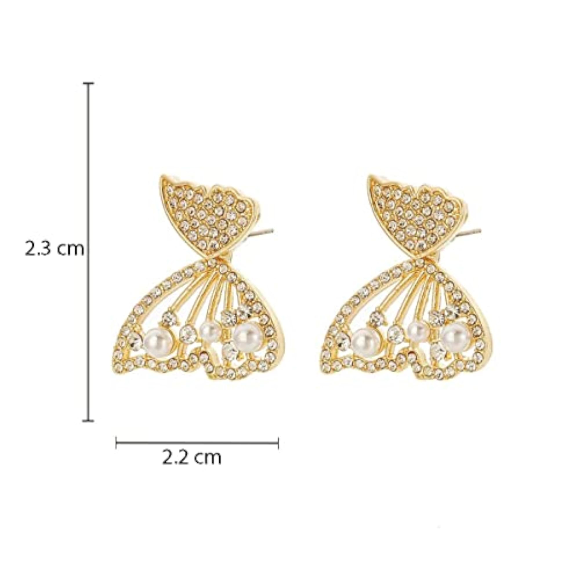 Butterfly Ear Cuff & Stud Earrings Set
